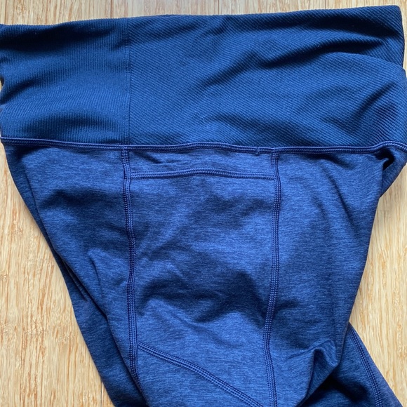 Athleta Exhale Heel Tight, Dark Blue Heather, M - Picture 4 of 5